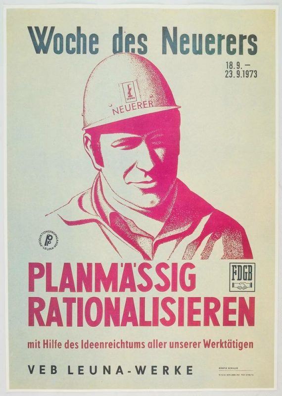 Poster "Woche des Neuerers/Planmäßig Rationalisieren"
